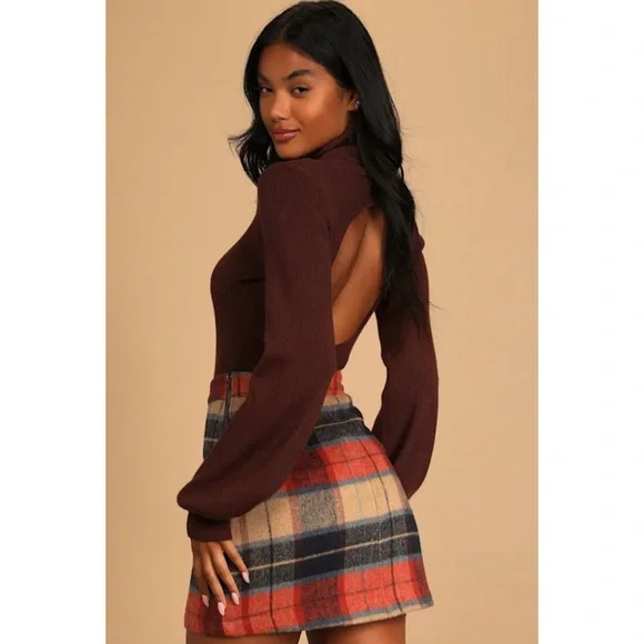Lulu's Mad for Plaid Mini Skirt NWOT - Picture 4 of 9